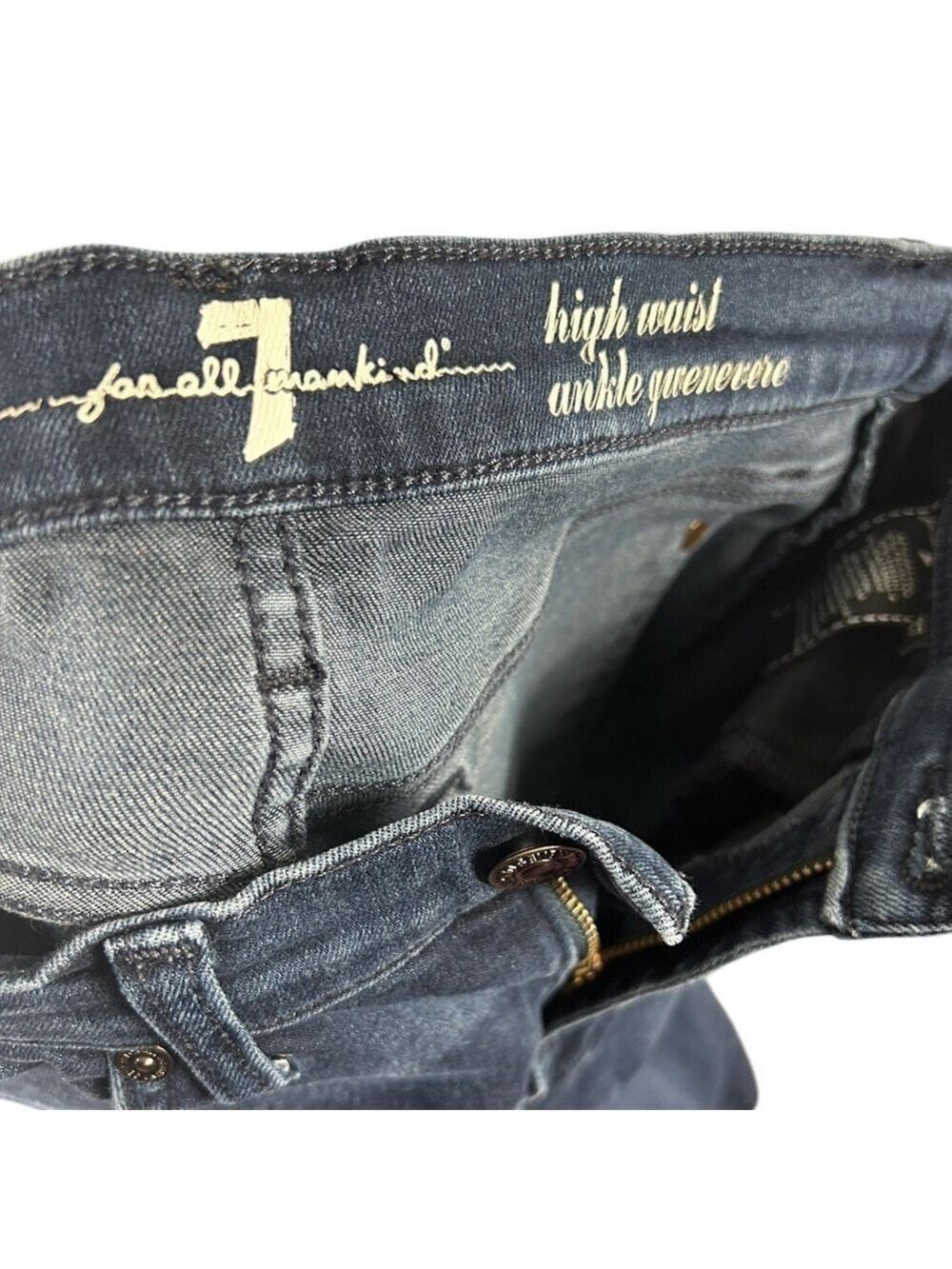 7 For All Mankind High Waist Ankle Gwenevere Jeans Size 27 - Picture 2 of 8
